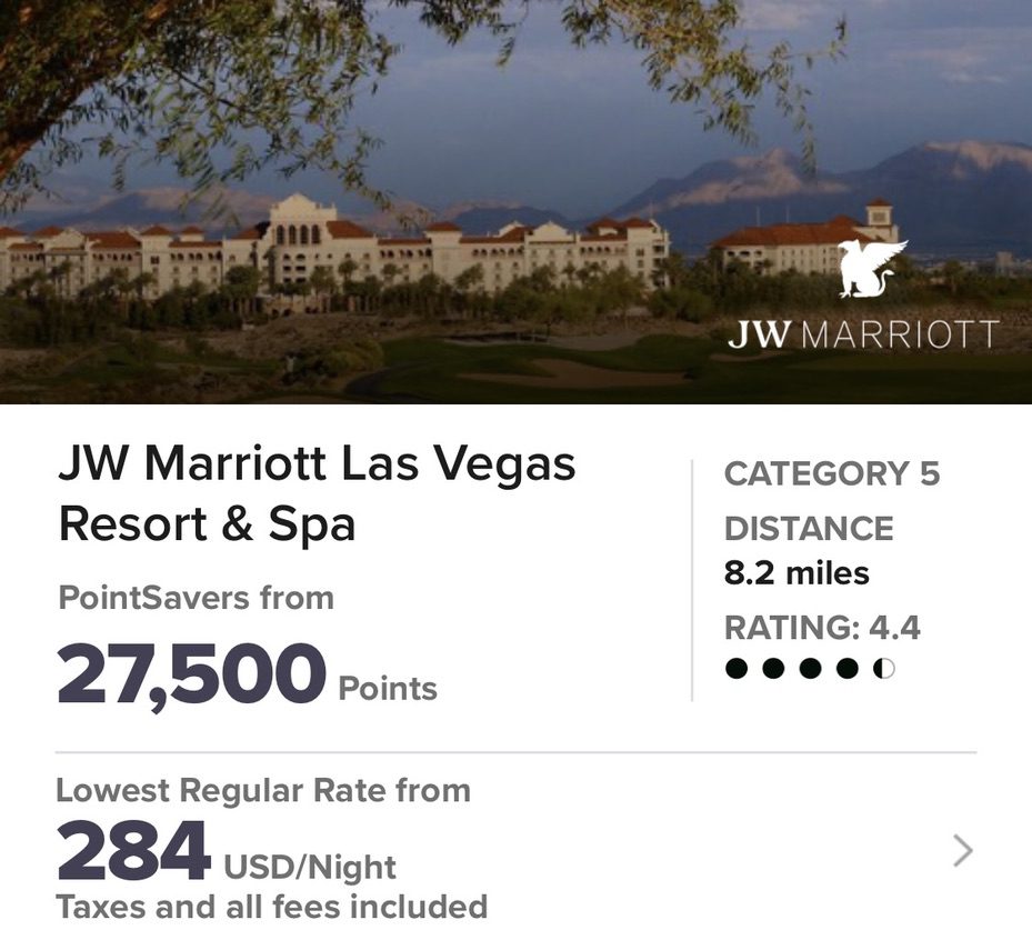 jw marriott las vegas map